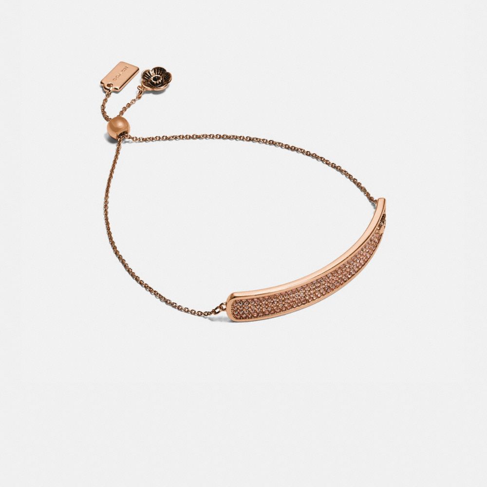 COACH 73519 Pave Slider Bracelet ROSE GOLD/PEACH