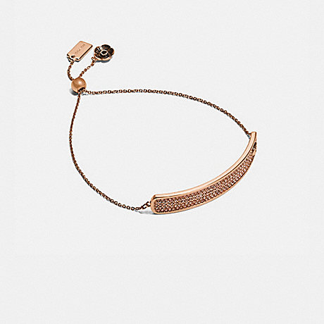 COACH 73519 Pave Slider Bracelet Rose Gold/Peach
