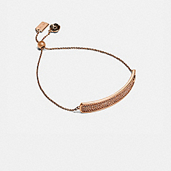 COACH 73519 Pave Slider Bracelet ROSE GOLD/PEACH