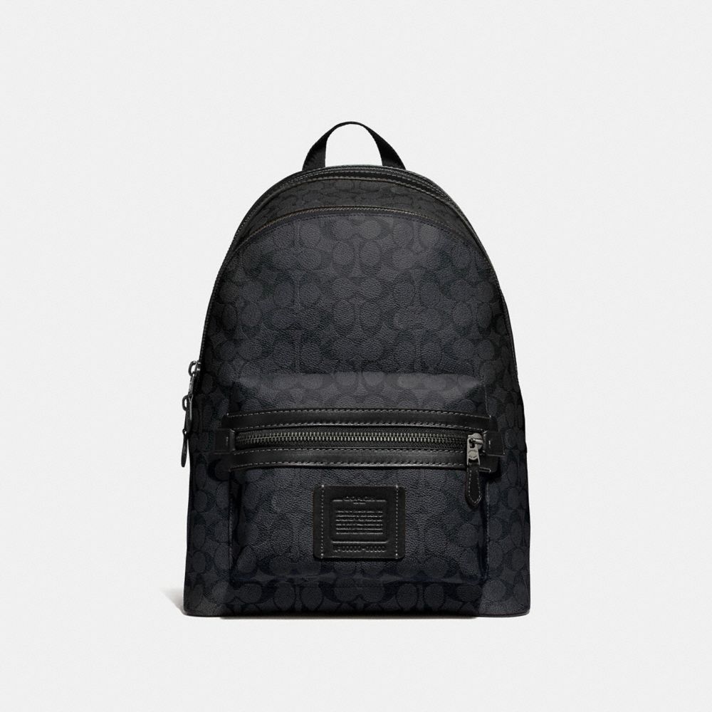 ACADEMY BACKPACK IN SIGNATURE CANVAS - 73579 - QB/CHARCOAL