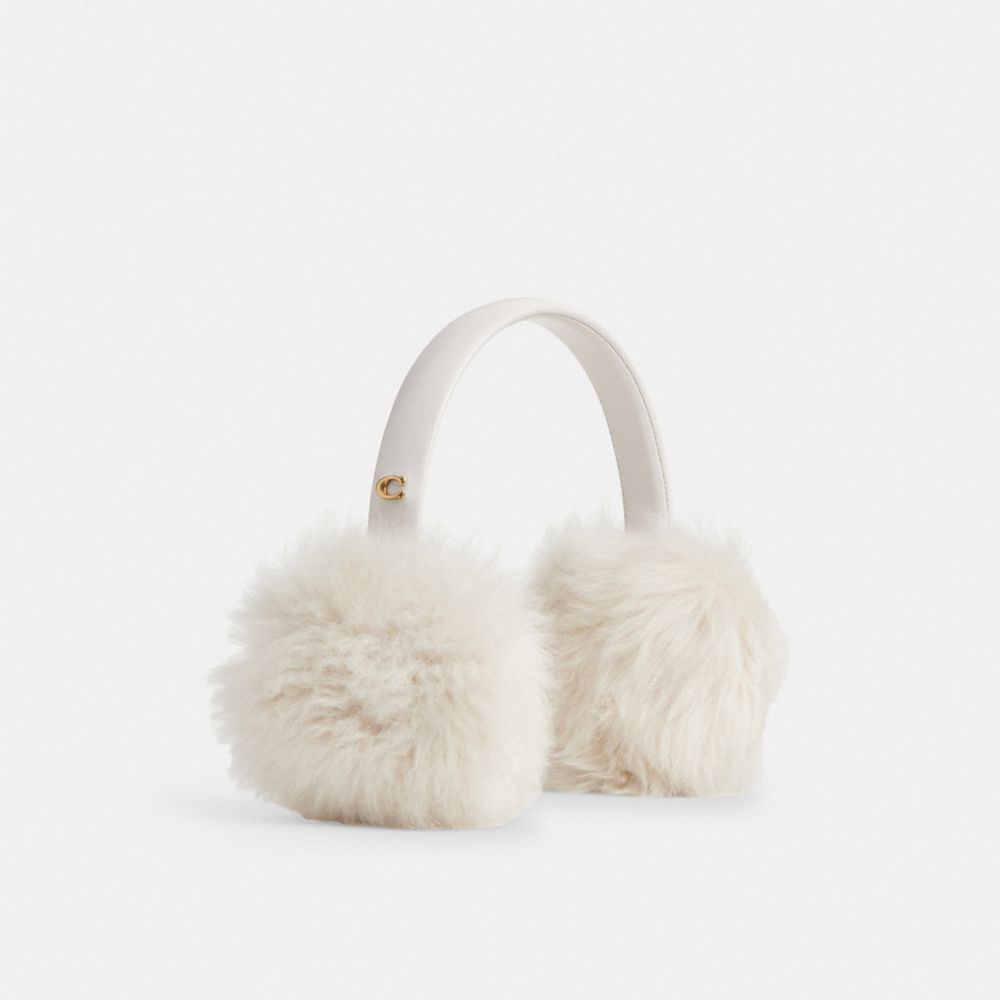 Shearling Earmuffs - 7371 - Chalk
