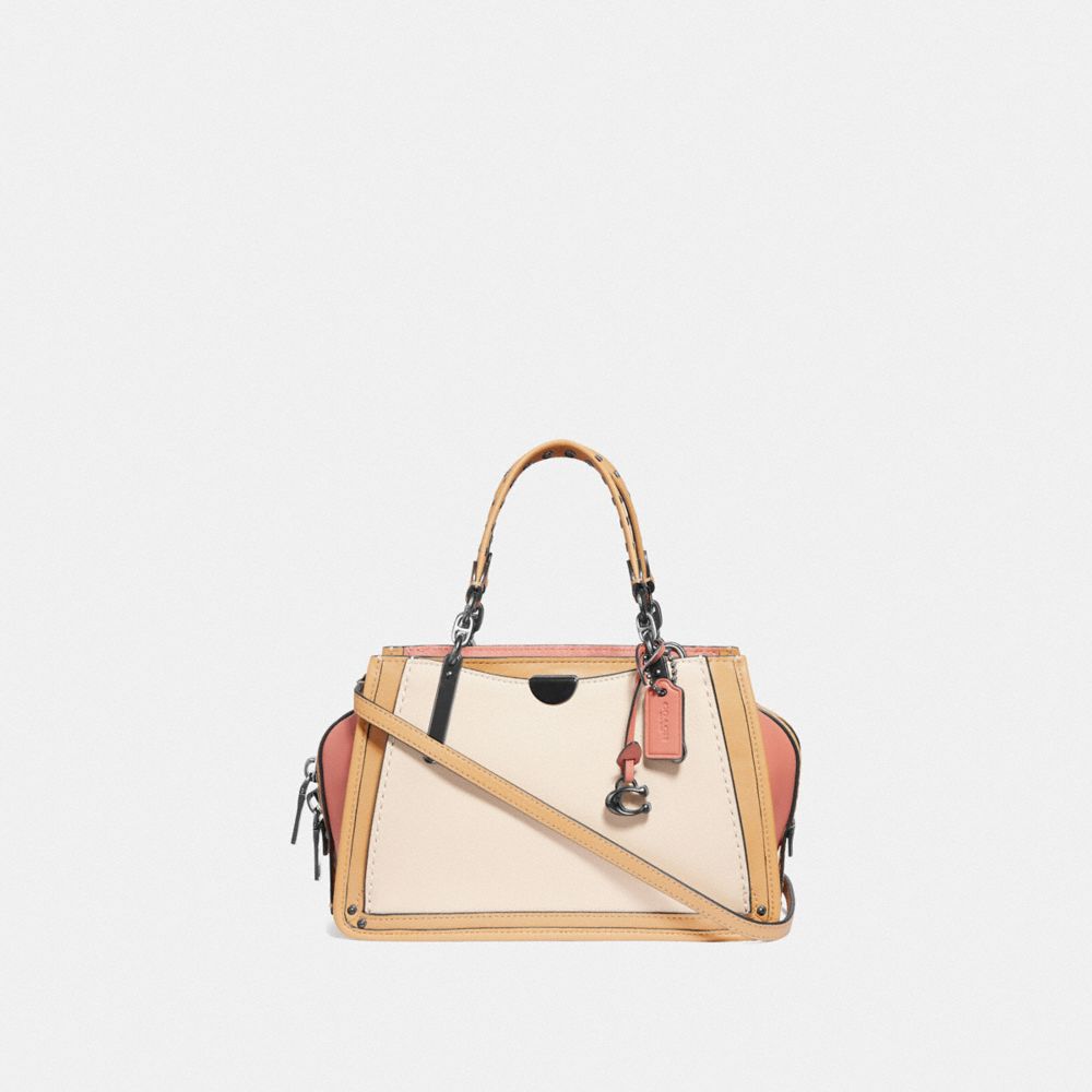 COACH DREAMER 21 IN COLORBLOCK WITH RIVETS - IVORY MULTI/PEWTER - 73766