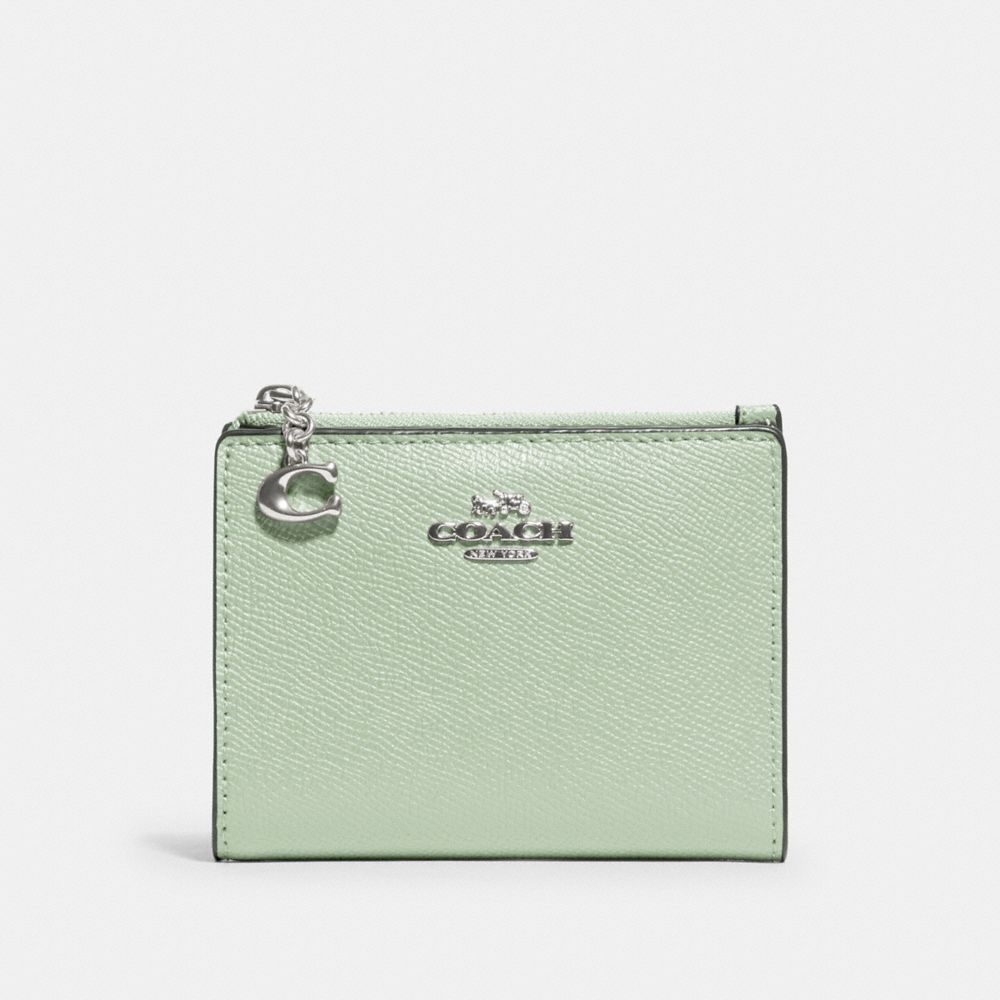 SNAP CARD CASE - SV/PALE GREEN - COACH 73867