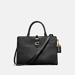 COACH 74077 Serra Satchel In Colorblock BRASS/BLACK MULTI