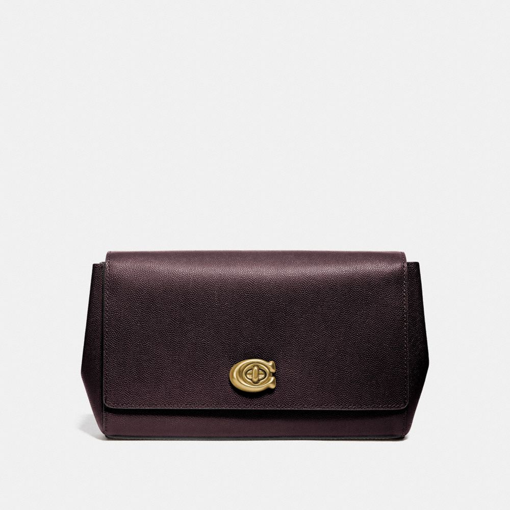 COACH 74871 Small Alexa Turnlock Clutch B4/OXBLOOD