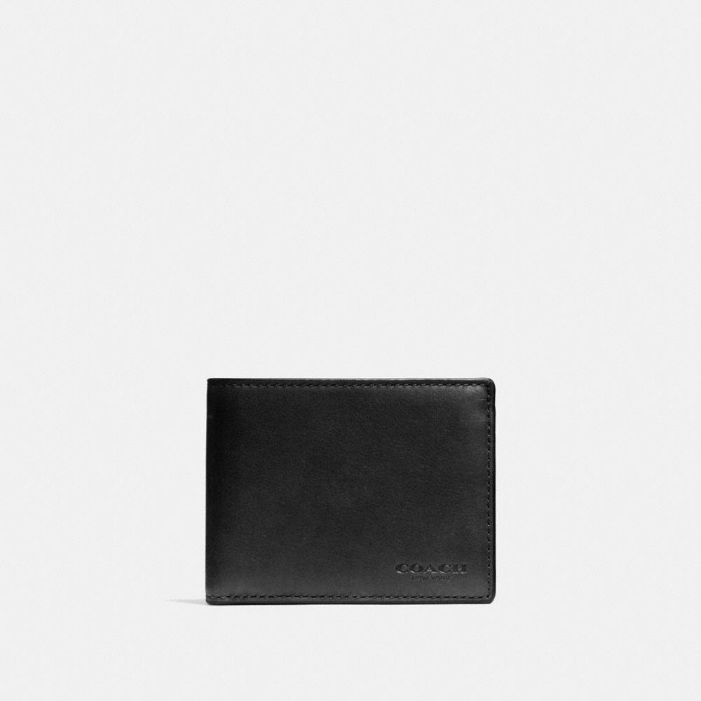 COACH 74900 SLIM BILLFOLD ID WALLET BLACK