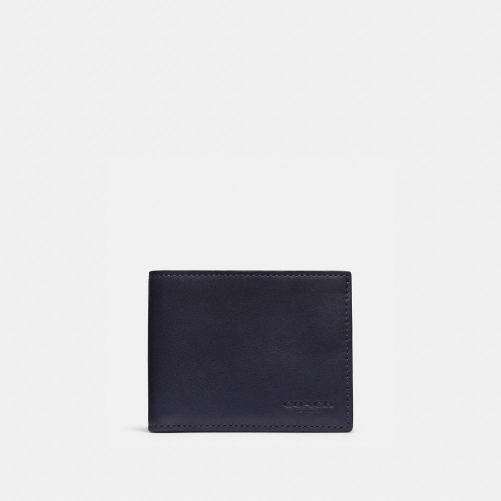 COACH 74900 SLIM BILLFOLD ID WALLET MIDNIGHT