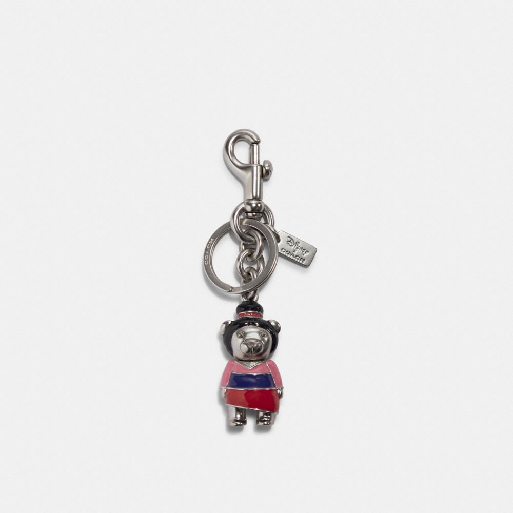 DISNEY X COACH MULAN BEAR BAG CHARM - SV/PINK - COACH 7532