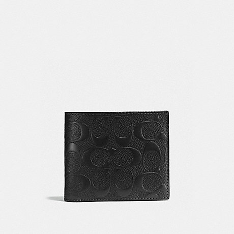 COACH 75371 3 In 1 Wallet In Signature Leather Black