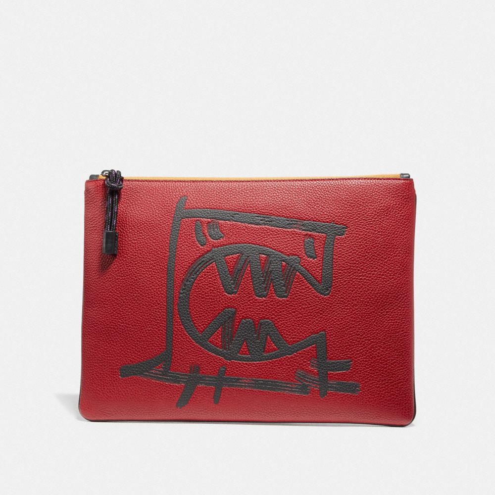 COACH 75508 POUCH 30 WITH REXY BY GUANG YU CARNELIAN