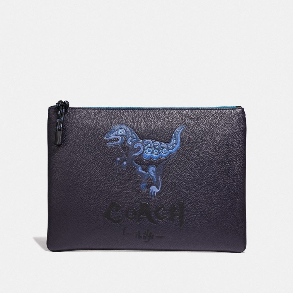 POUCH 30 WITH REXY BY ZHU JINGYI - INK - COACH 75510