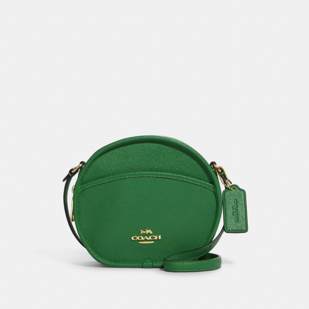 COACH 75516 Canteen Crossbody Gold/KELLY GREEN