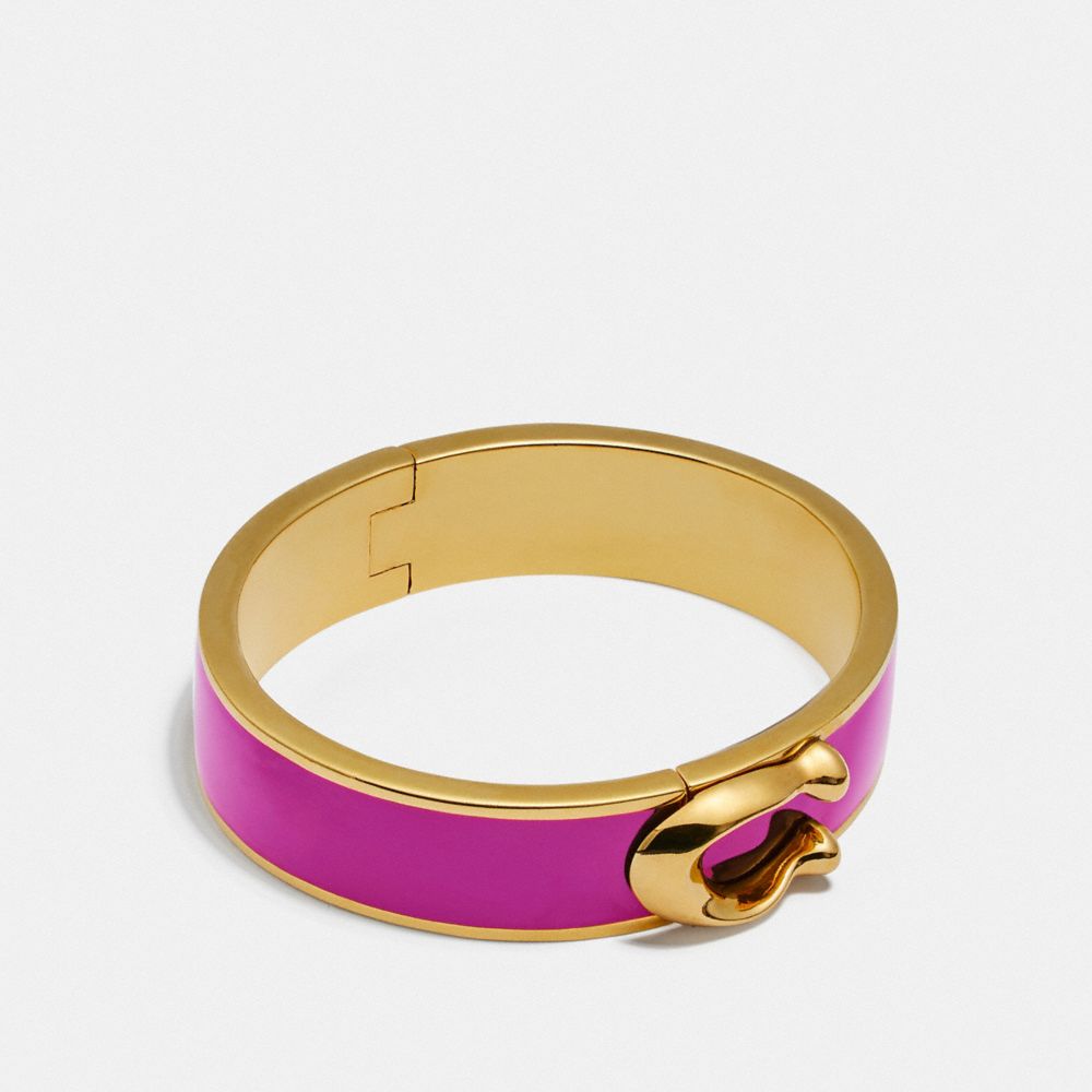 SIGNATURE LARGE HINGED BANGLE - 75780 - ROSE/GOLD