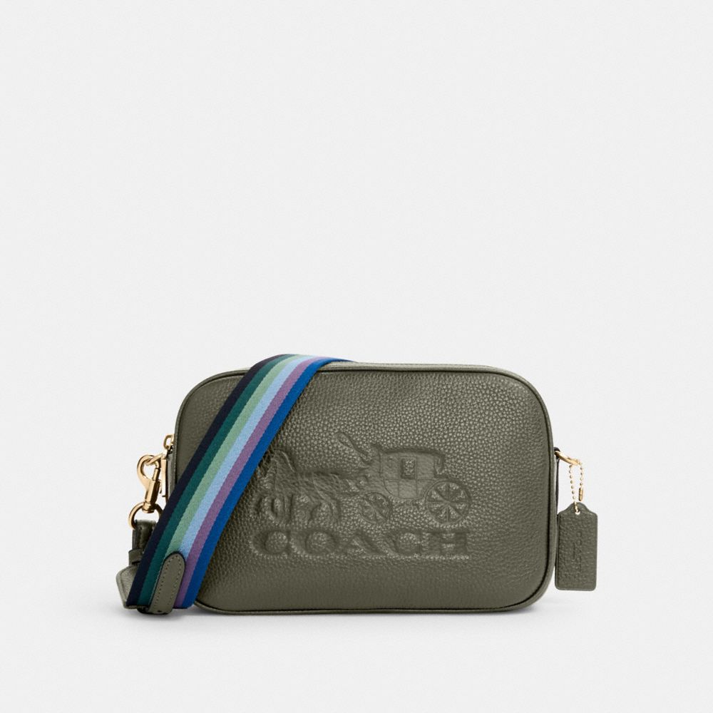 COACH 75818 Jes Crossbody With Horse And Carriage GOLD/MILITARY-GREEN