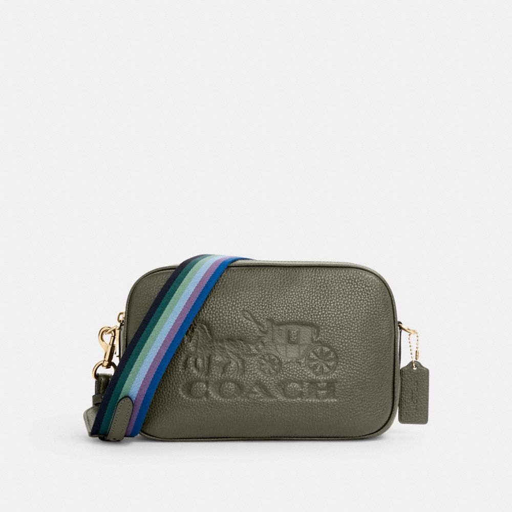 COACH 75818 Jes Crossbody With Horse And Carriage GOLD/MILITARY GREEN