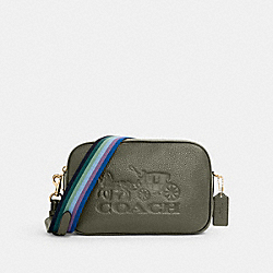 Jes Crossbody With Horse And Carriage - GOLD/MILITARY GREEN - COACH 75818