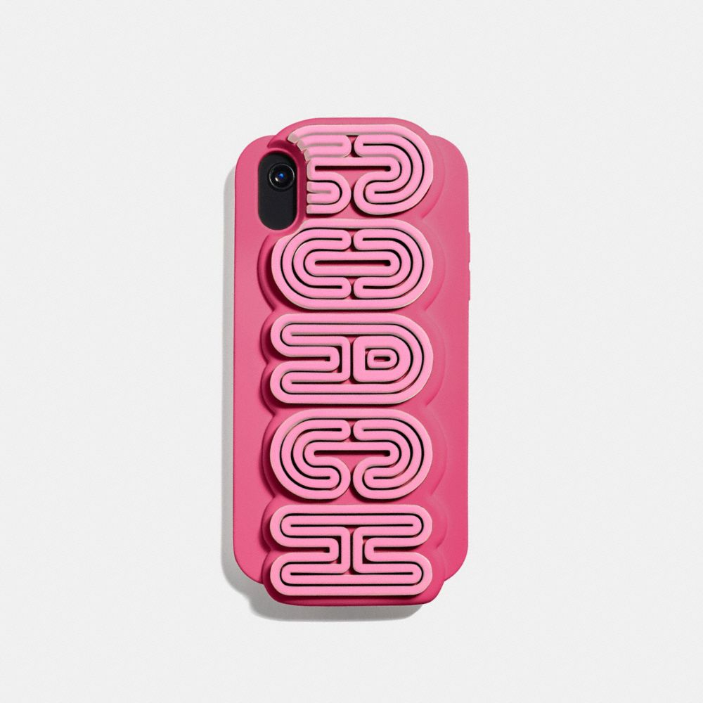 COACH 75872 Iphone Xr Case MULTICOLOR/DARK PINK