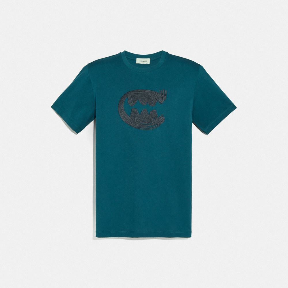 COACH 75881 REXY BY GUANG YU SHORT SLEEVE T-SHIRT TEAL