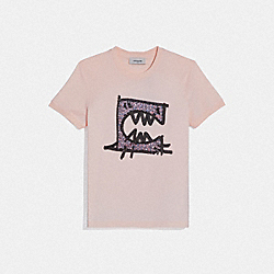 REXY BY GUANG YU SHORT SLEEVE T-SHIRT - 75887 - BLUSH PINK