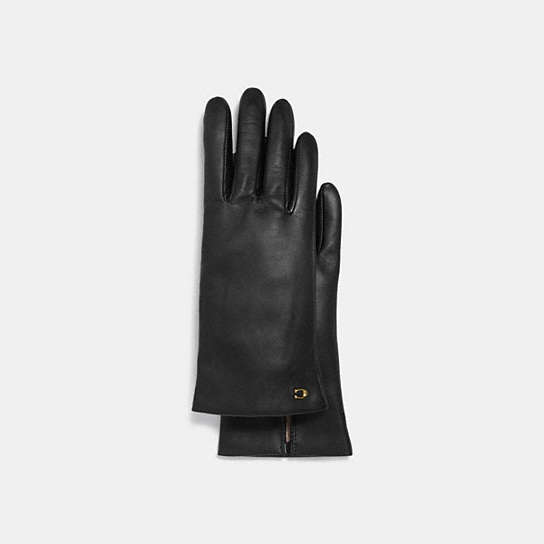 76014 - Sculpted Signature Leather Tech Gloves Black