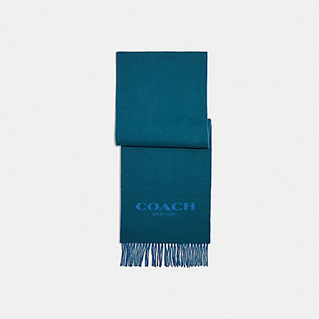 COACH 76053 Signature Scarf Teal Ink Racer Blue