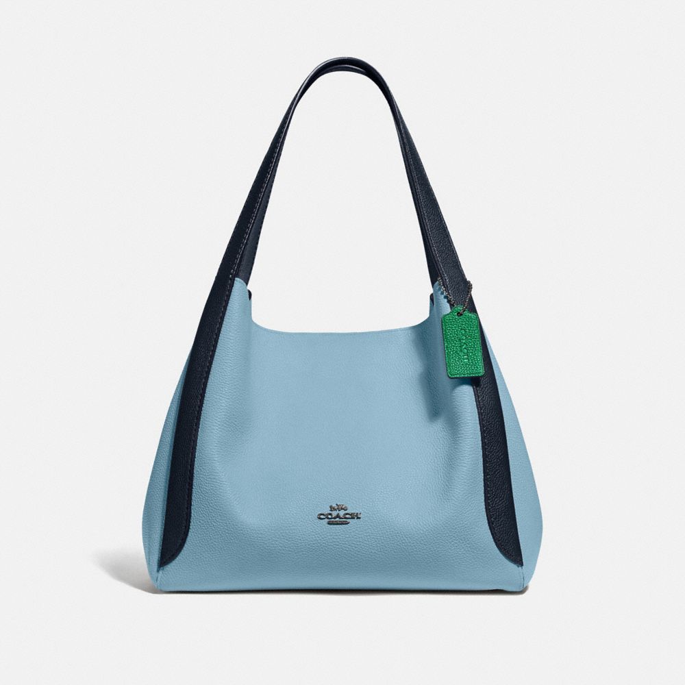 Hadley Hobo In Colorblock - PEWTER/AZURE MULTI - COACH 76088