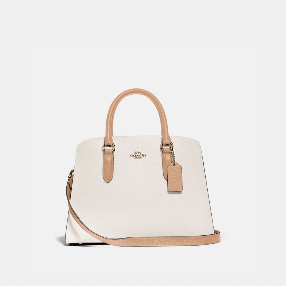COACH CHANNING CARRYALL IN COLORBLOCK - GOLD/CHALK MULTI - 76089