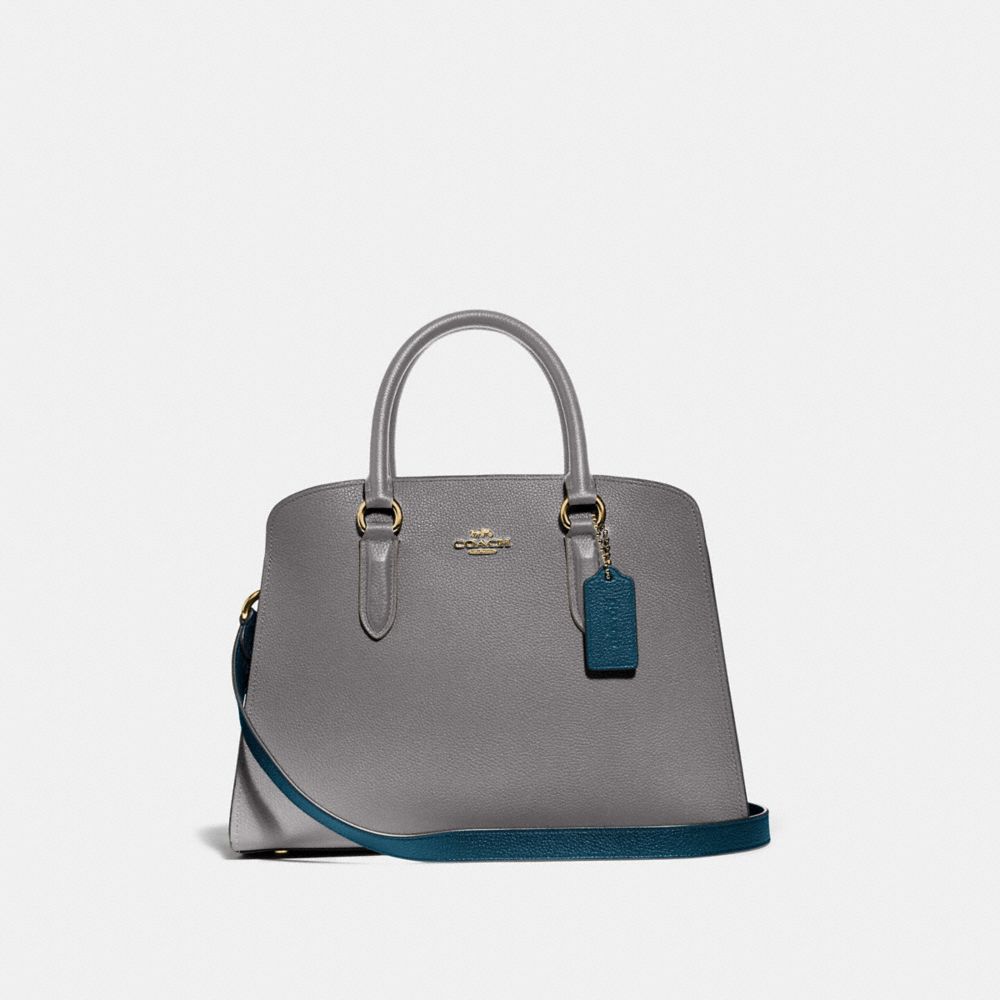 COACH 76089 CHANNING CARRYALL IN COLORBLOCK GOLD/HEATHER GREY MULTI