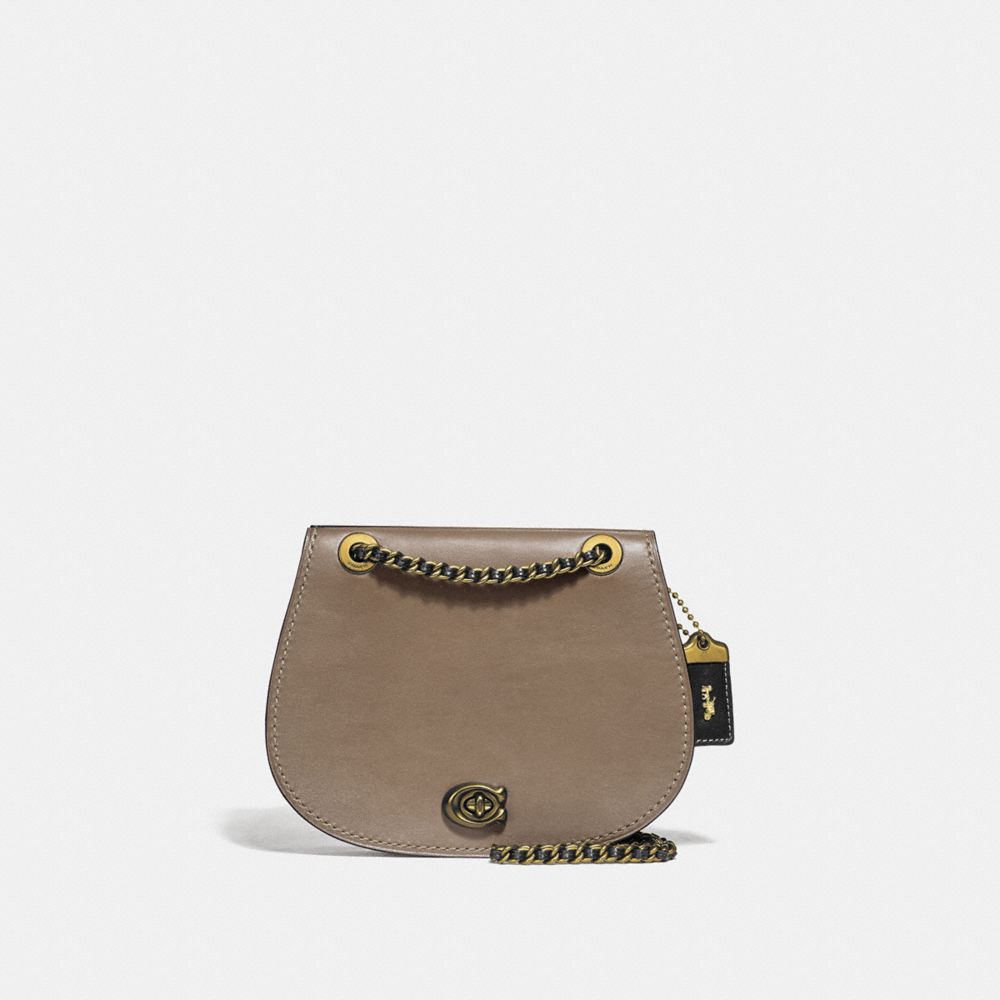 COACH 76114 Parker Saddle Bag In Colorblock B4/STONE B MULTI