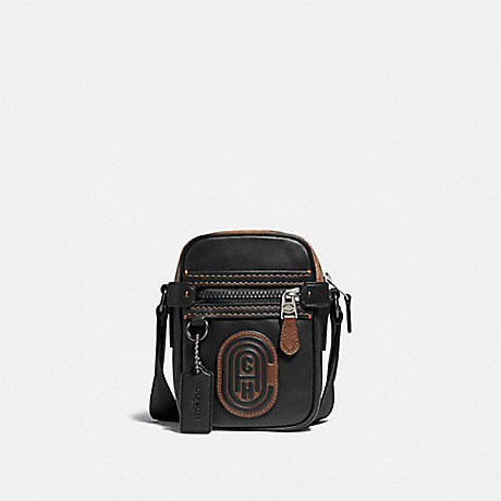 COACH 76167 DYLAN 10 WITH SIGNATURE CANVAS BLOCKING AND COACH PATCH BLACK/KHAKI/BLACK-COPPER