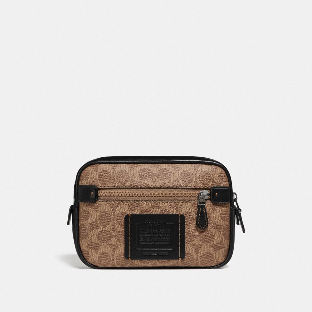 COACH 76190 - Academy L Pack In Signature Canvas BLACK COPPER/KHAKI