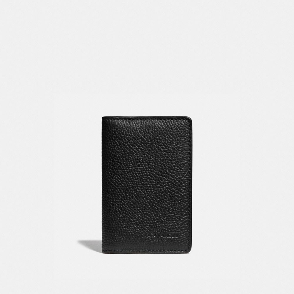 CARD WALLET WITH SIGNATURE CANVAS BLOCKING - 76313 - BLACK/KHAKI