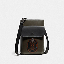 COACH 76327 - Hybrid Pouch In Colorblock With Coach Patch MOSS MULTI
