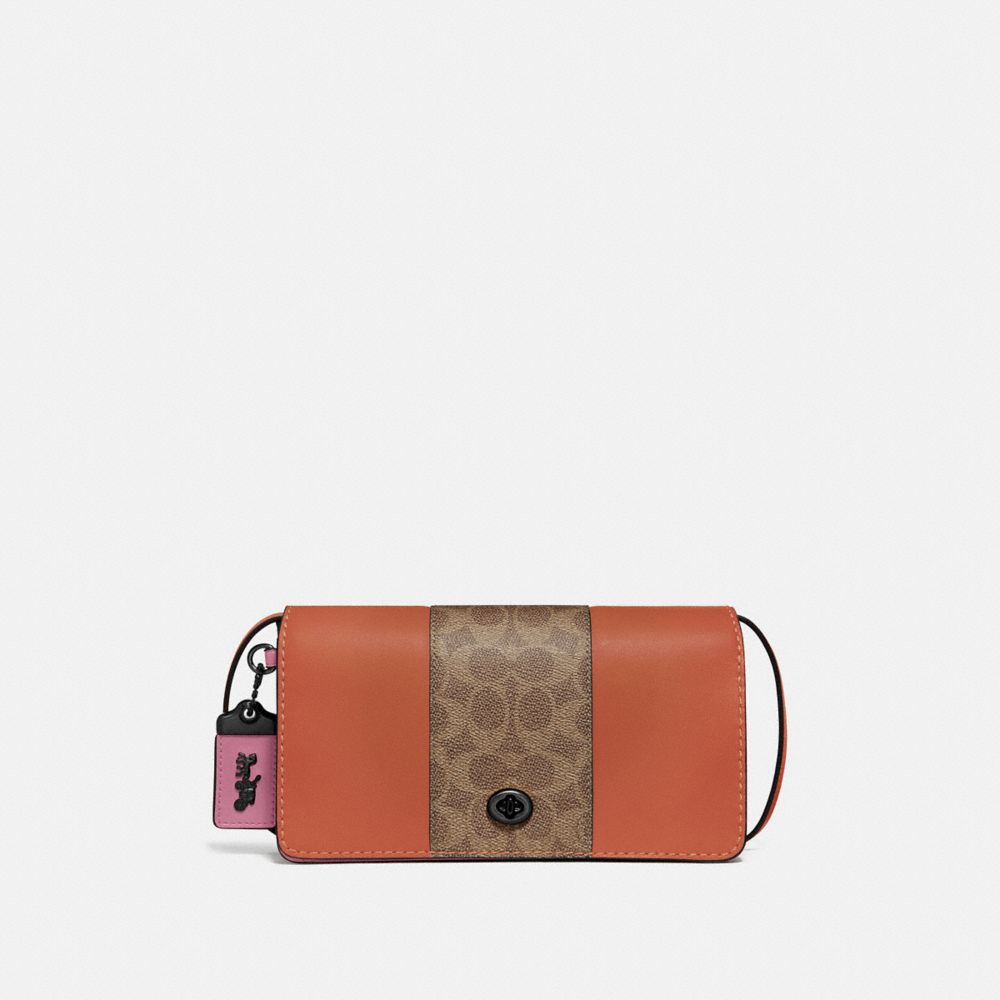 COACH 76368 - DINKY WITH SIGNATURE CANVAS BLOCKING V5/TAN SUNSET