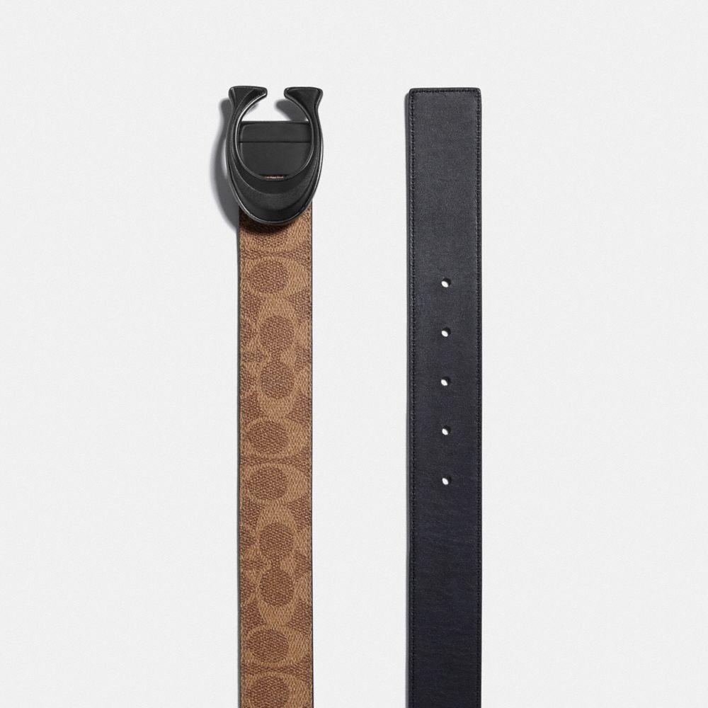 coach signature buckle belt