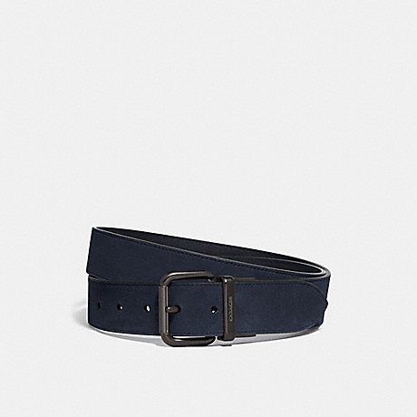 COACH 76431 HARNESS BUCKLE CUT-TO-SIZE BELT, 38MM MIDNIGHT