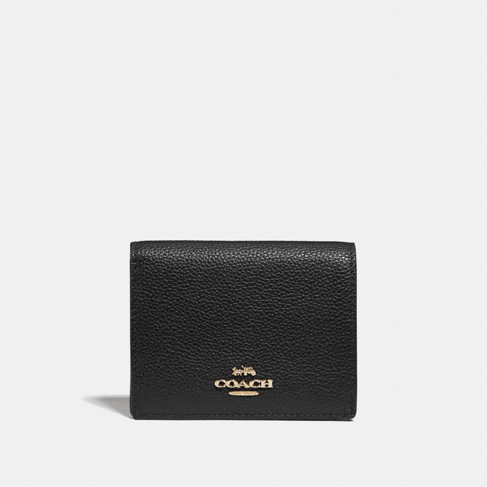 COACH 76507 Small Snap Wallet GD/BLACK