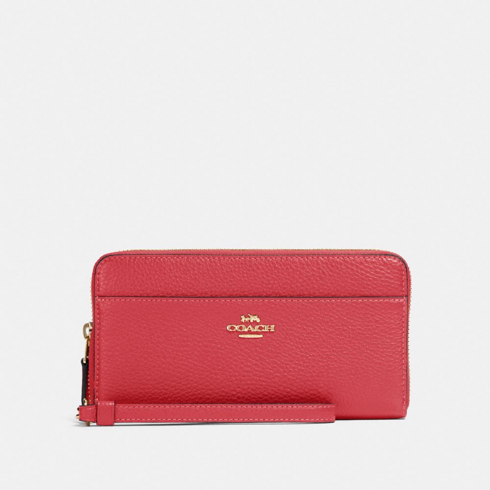 COACH 76517 - ACCORDION ZIP WALLET IM/POPPY