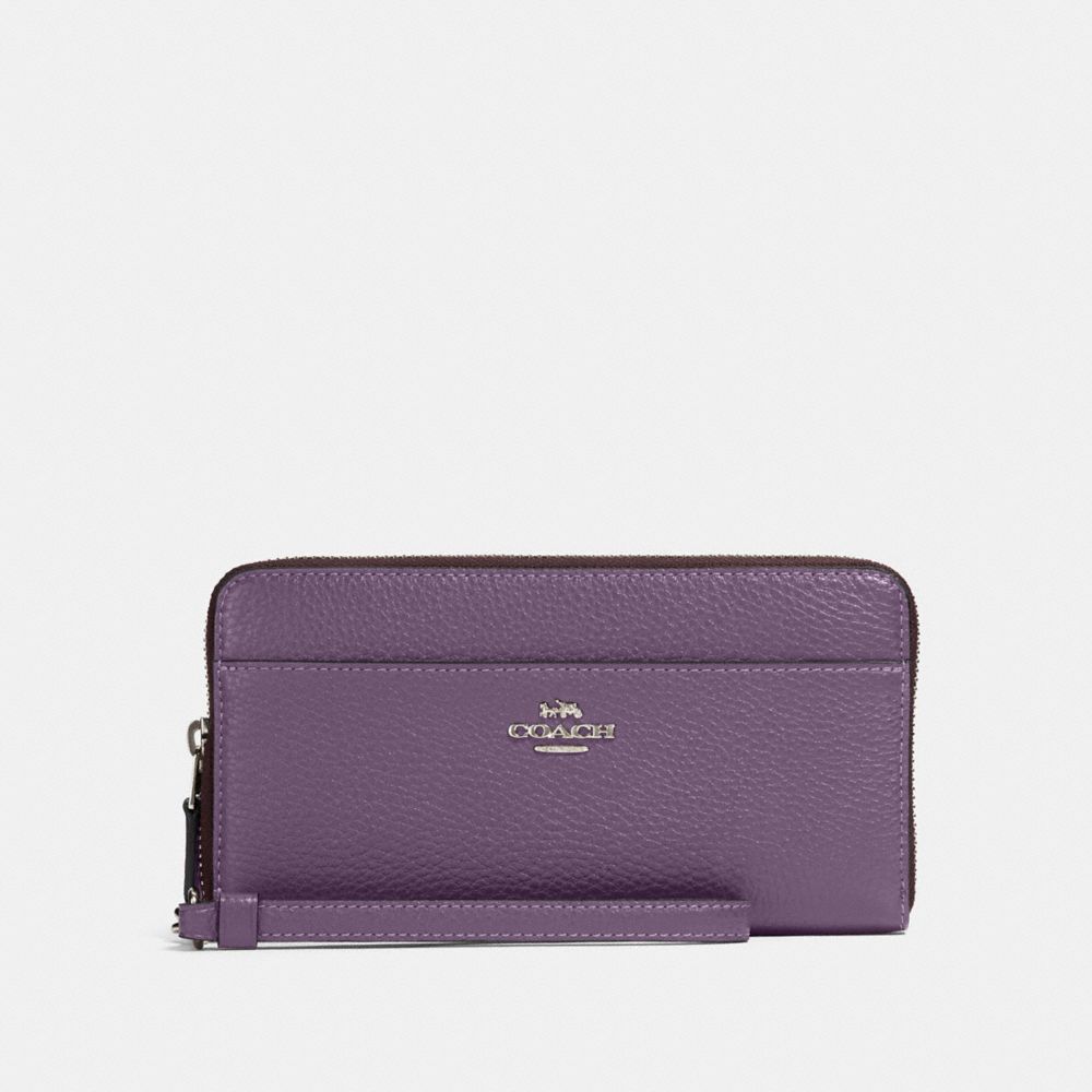 COACH 76517 - ACCORDION ZIP WALLET SV/DUSTY LAVENDER