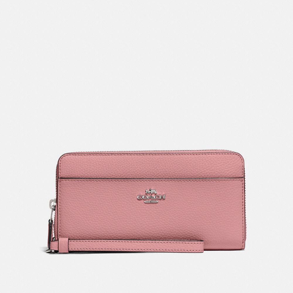 COACH 76517 Accordion Zip Wallet SV/LIGHT BLUSH