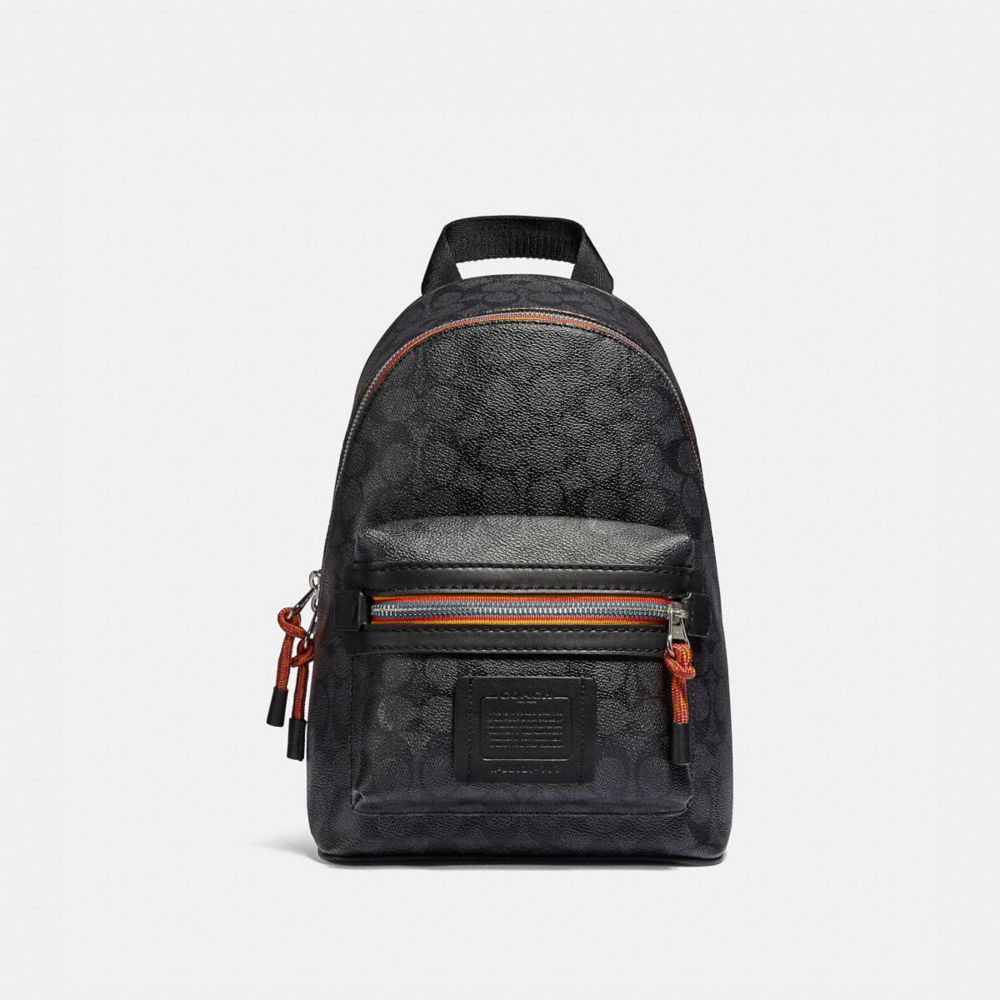 ACADEMY PACK IN SIGNATURE CANVAS WITH VARSITY ZIPPER - 767 - SV/CHARCOAL MULTI
