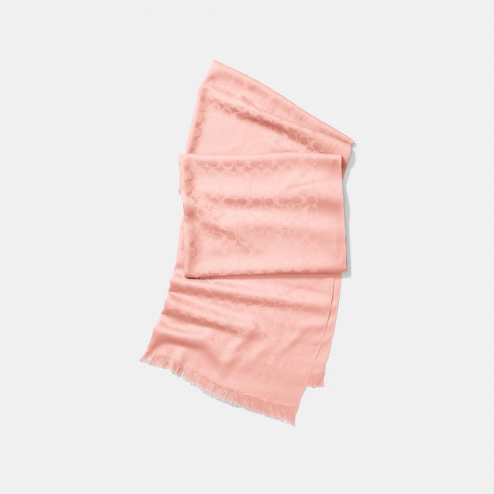 SIGNATURE STOLE - BLUSH - COACH 77672