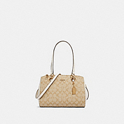 COACH ETTA CARRYALL IN SIGNATURE CANVAS - IM/LIGHT KHAKI CHALK - 77881