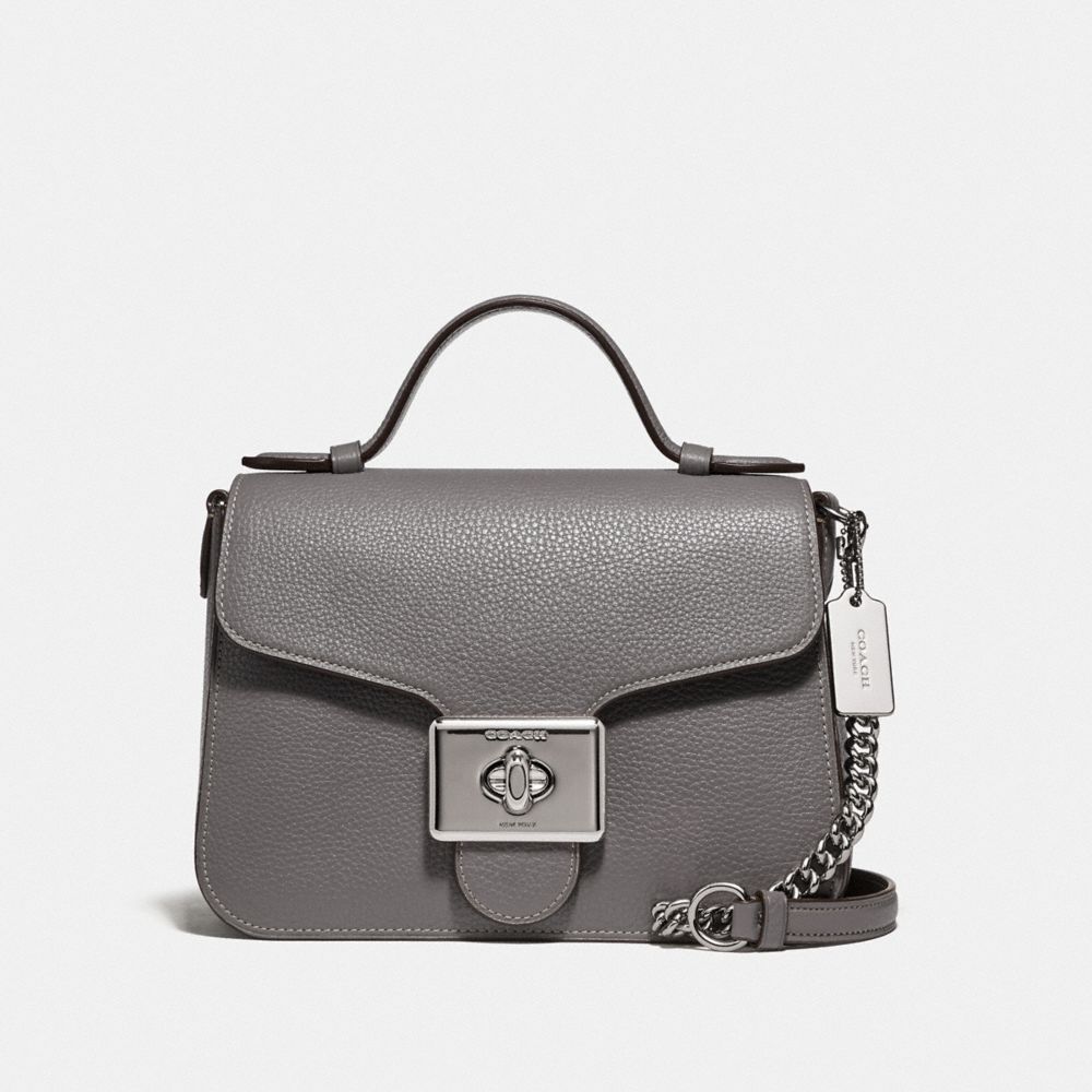 COACH 77897 CASSIDY TOP HANDLE CROSSBODY SV/HEATHER GREY