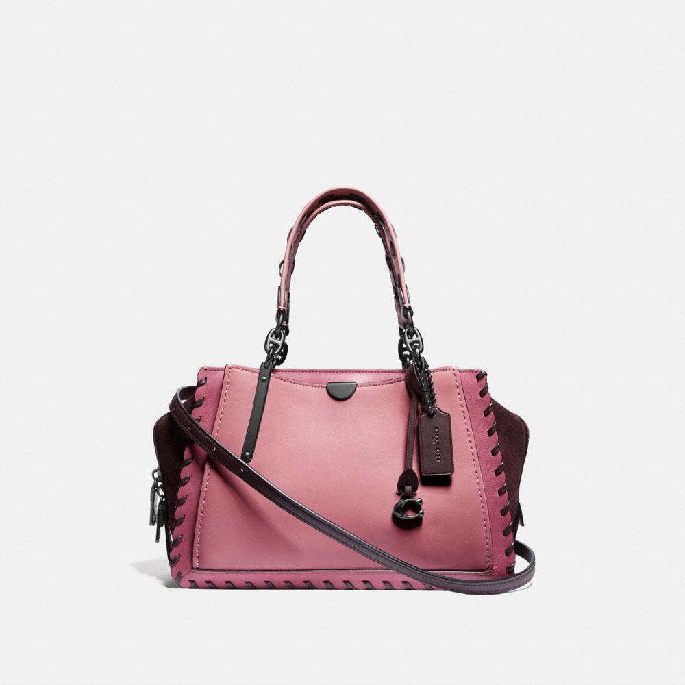 COACH 78146 Dreamer In Colorblock With Whipstitch TRUE PINK MULTI/PEWTER