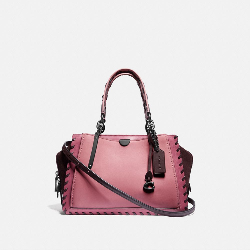 COACH 78146 DREAMER IN COLORBLOCK WITH WHIPSTITCH TRUE PINK MULTI/PEWTER