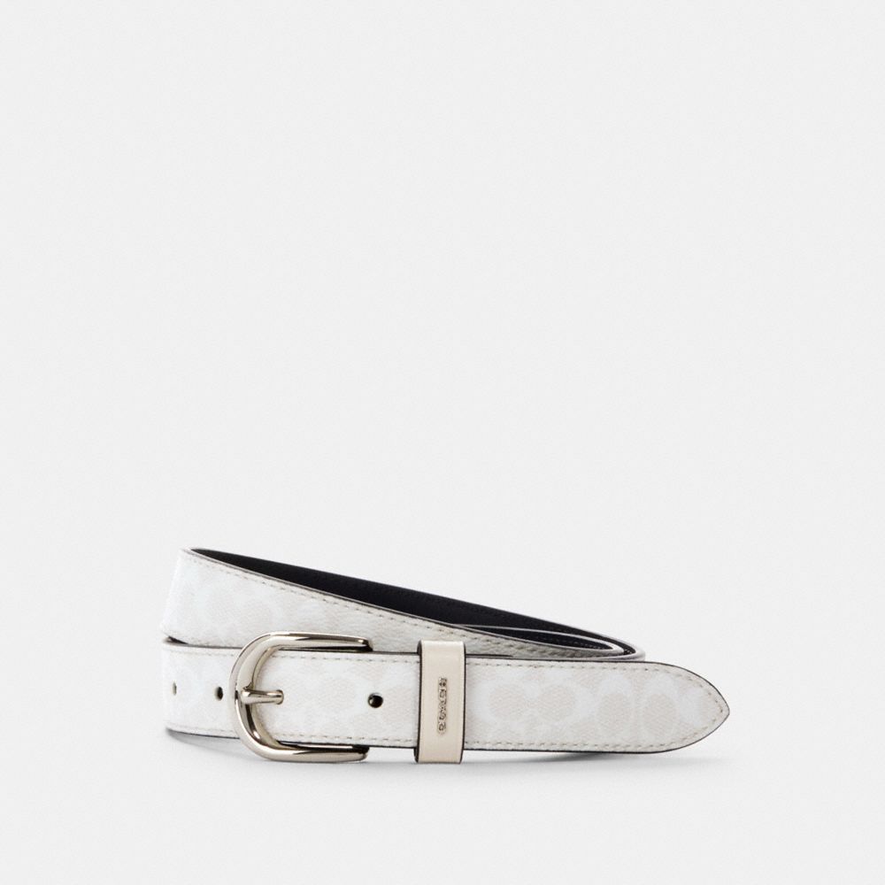 COACH 78179 - HARNESS BUCKLE BELT, 25MM SV/CHALK