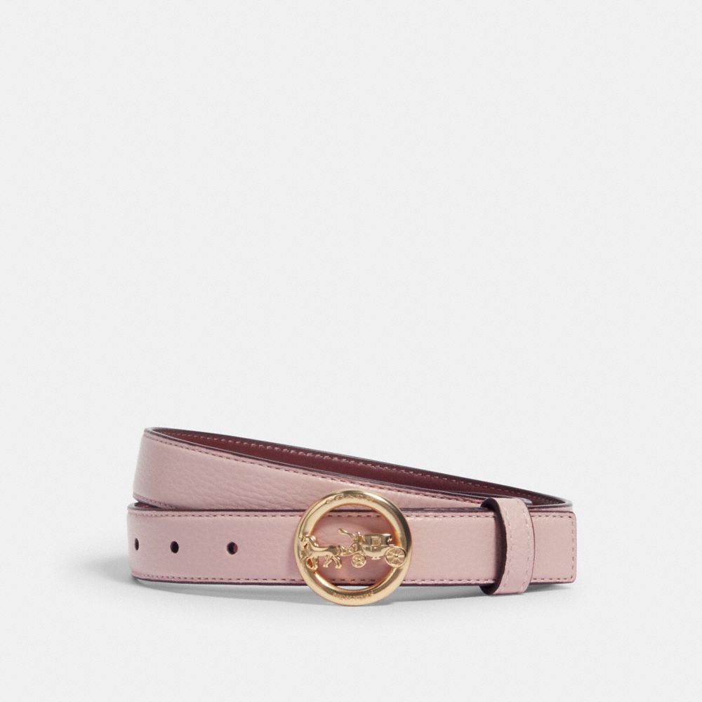 COACH 78181 HORSE AND CARRIAGE BUCKLE BELT, 25MM IM/BLOSSOM