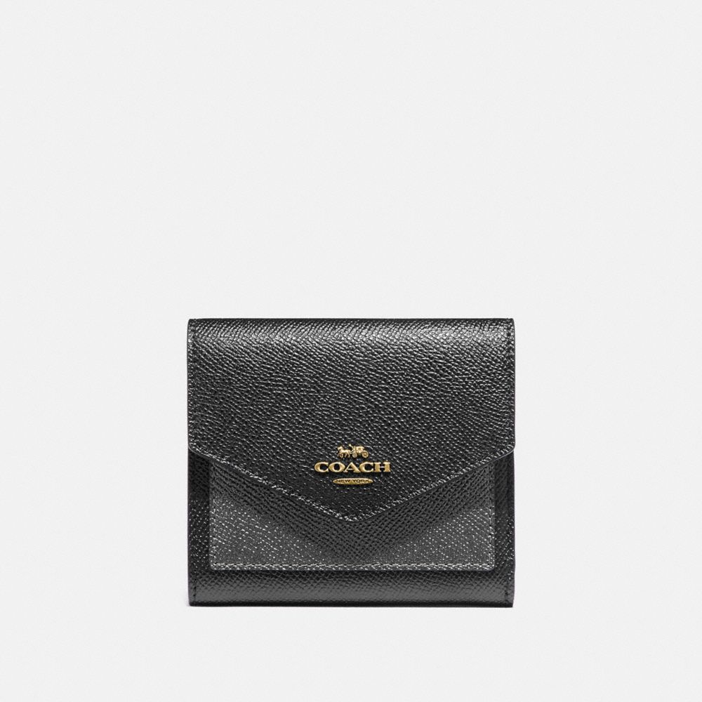 COACH SMALL WALLET IN COLORBLOCK - B4/METALLIC BLACK MULTI - 78268