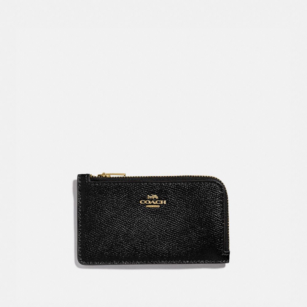 公式 Coach コーチ スモール Lジップ カード ケース 財布 革小物